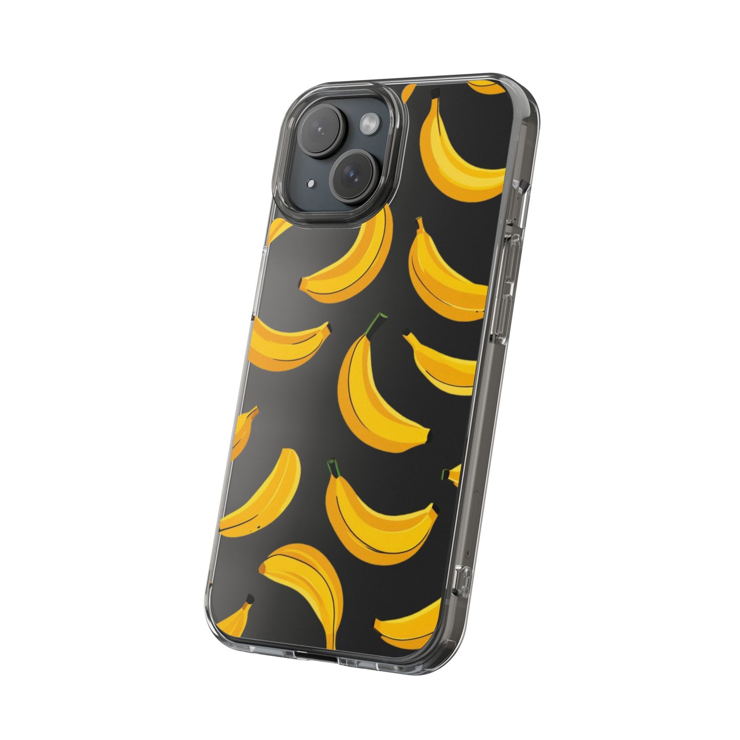 Banana Pattern Clear Phone Case - Fun & Vibrant Design for Nature Lovers