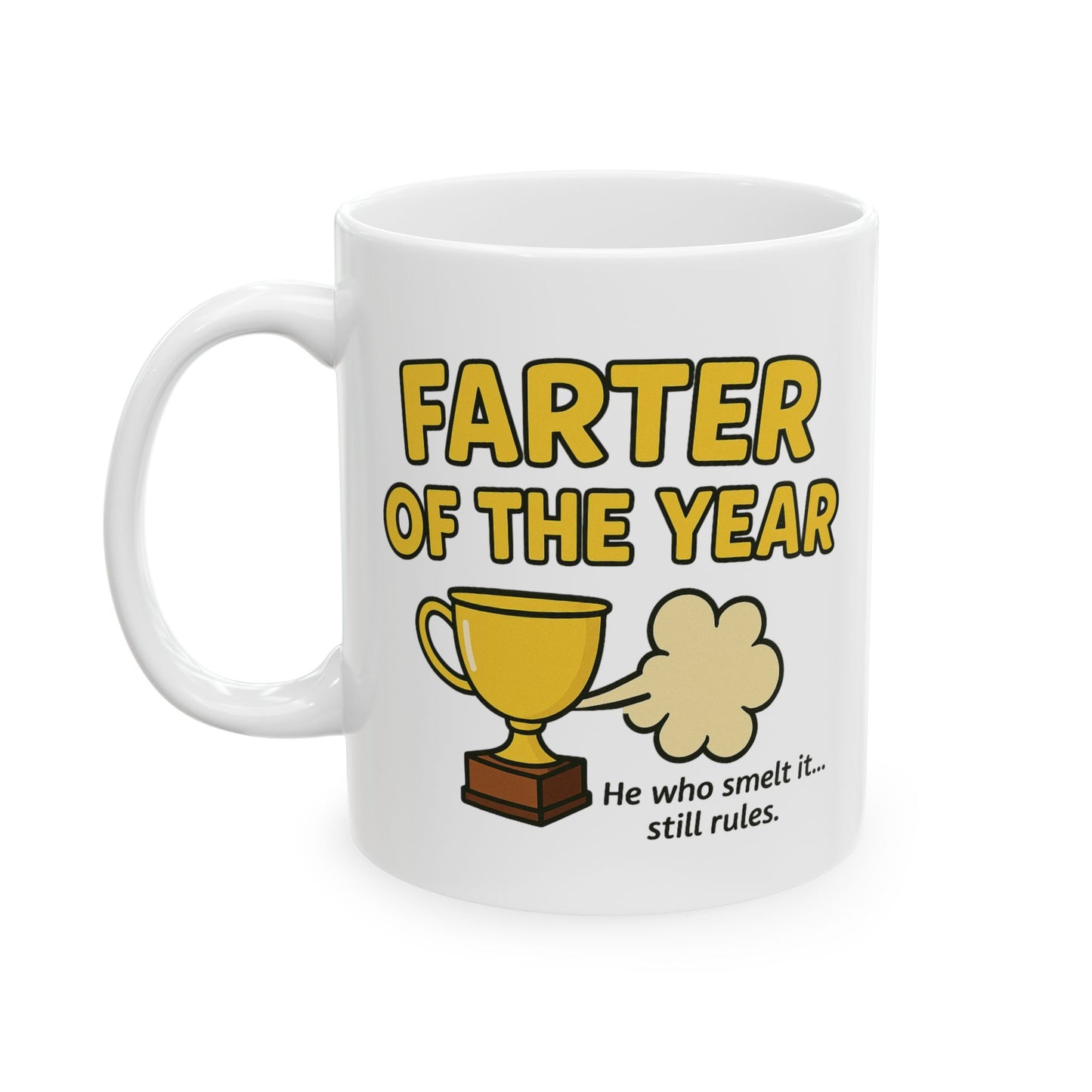 "Farter of the Year" Funny Ceramic Mug for Dad, 11oz