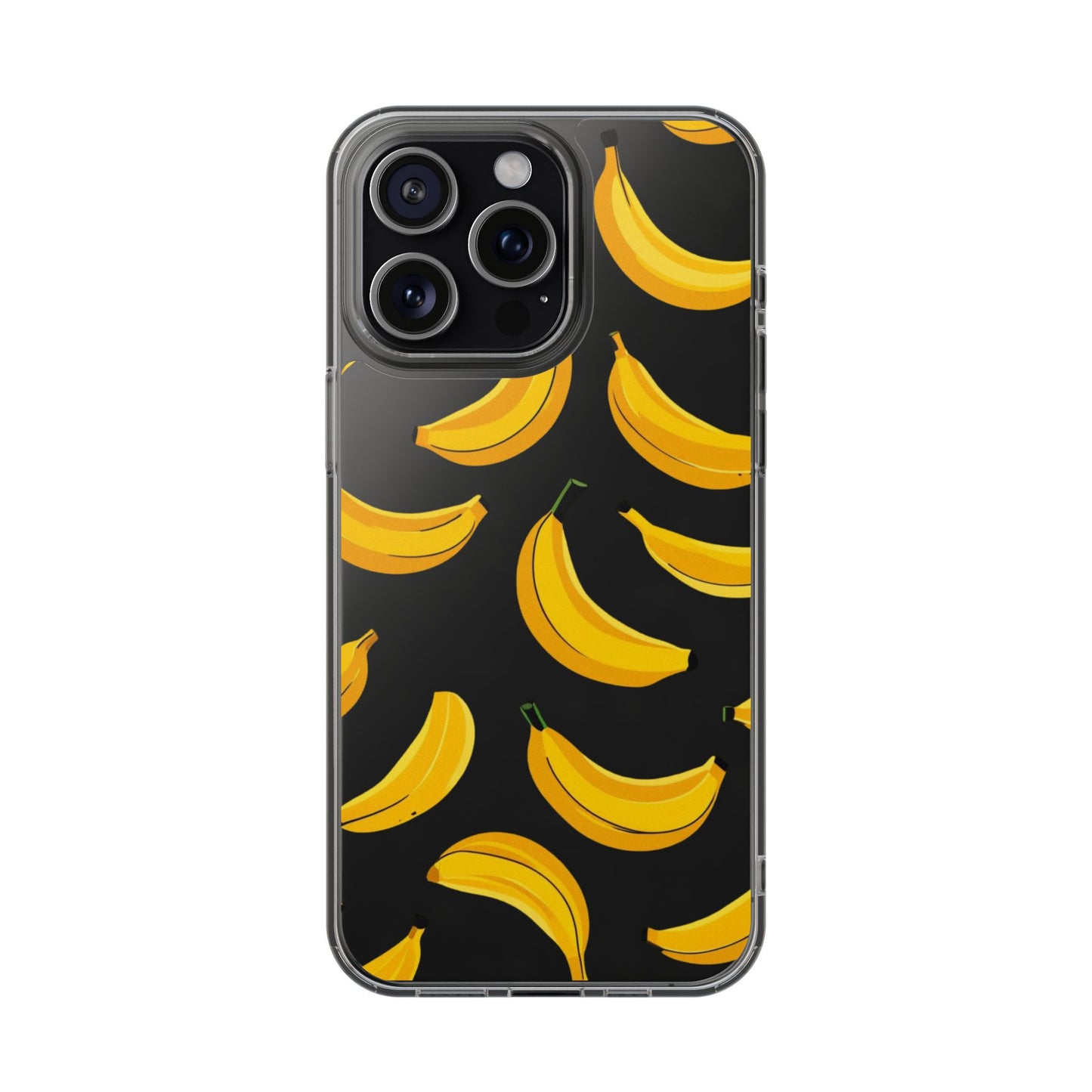 Banana Pattern Clear Phone Case - Fun & Vibrant Design for Nature Lovers