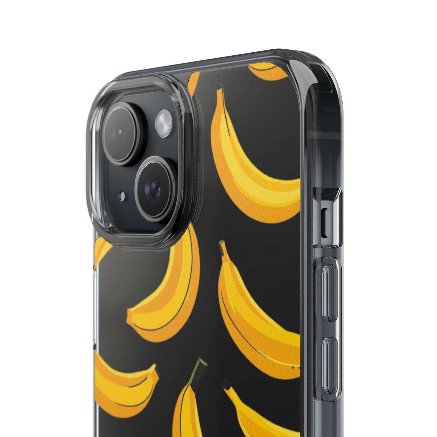Banana Pattern Clear Phone Case - Fun & Vibrant Design for Nature Lovers