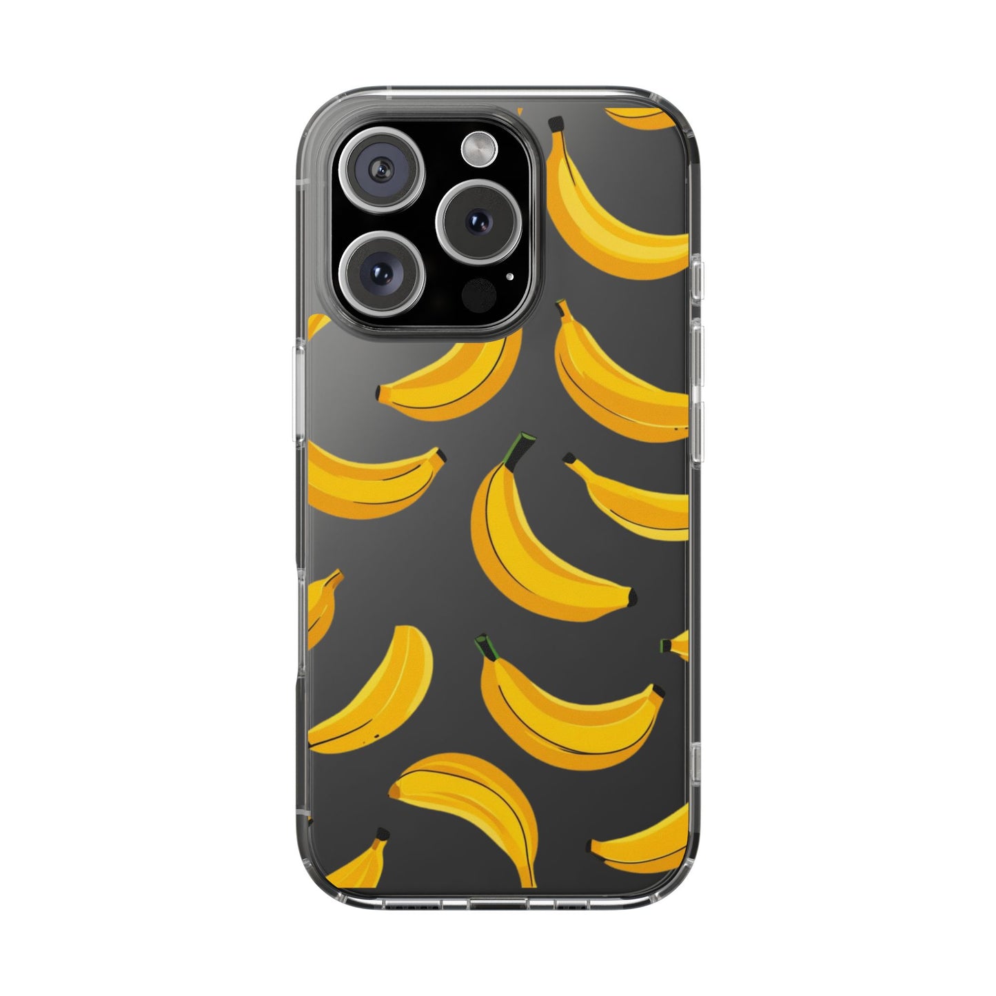 Banana Pattern Clear Phone Case - Fun & Vibrant Design for Nature Lovers