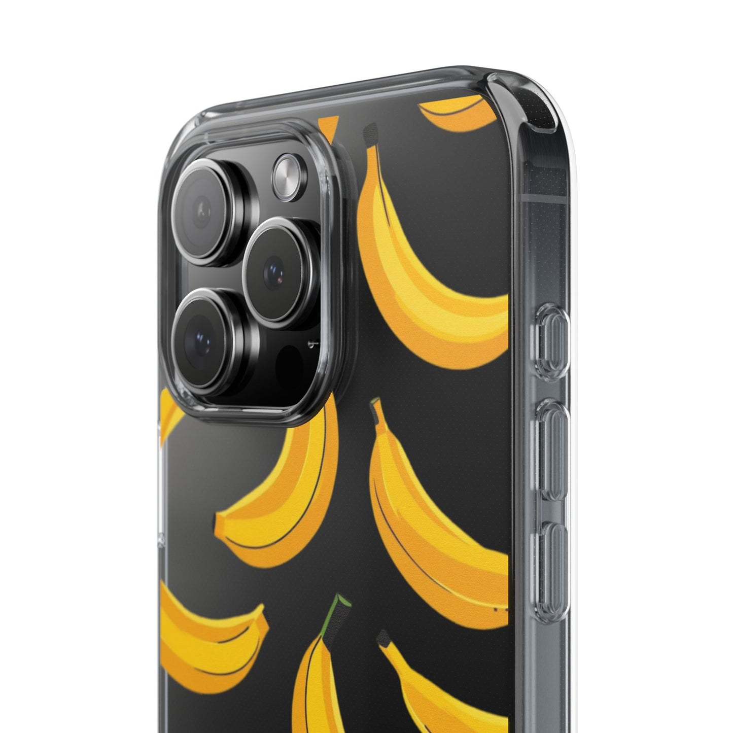 Banana Pattern Clear Phone Case - Fun & Vibrant Design for Nature Lovers