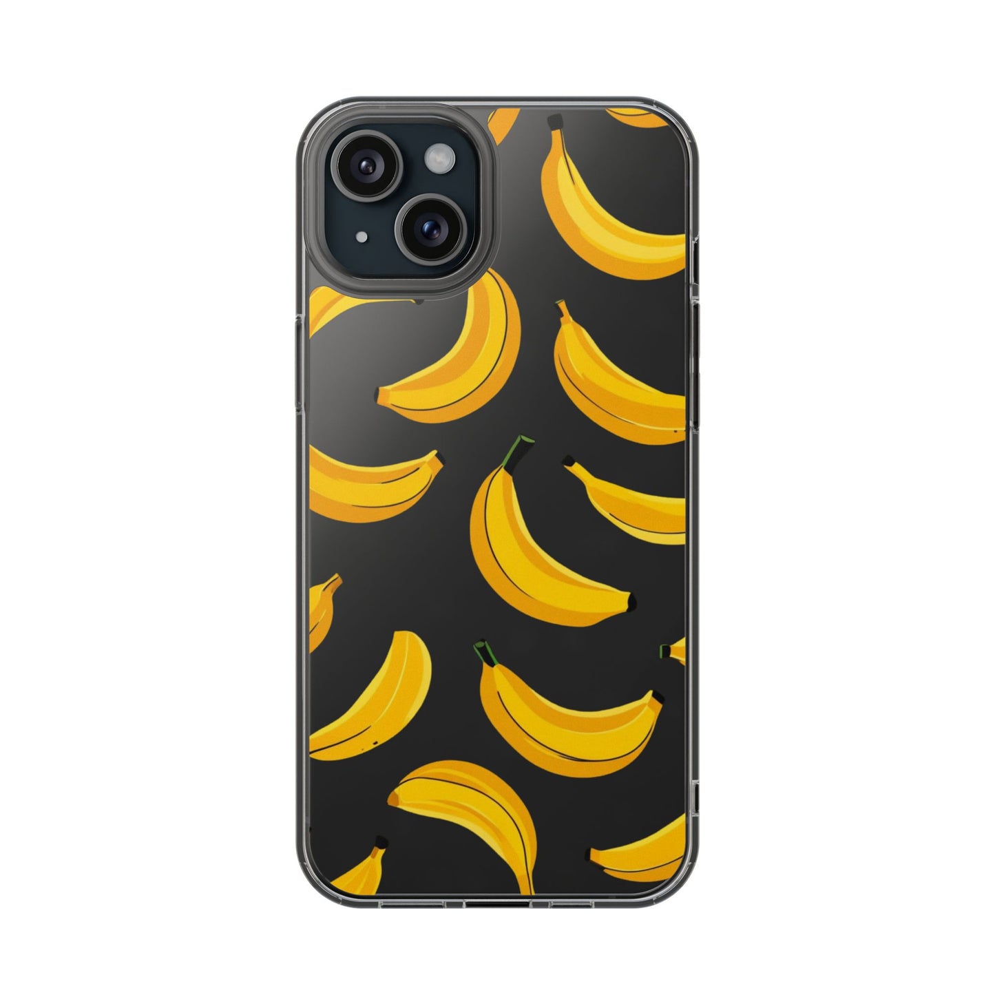 Banana Pattern Clear Phone Case - Fun & Vibrant Design for Nature Lovers