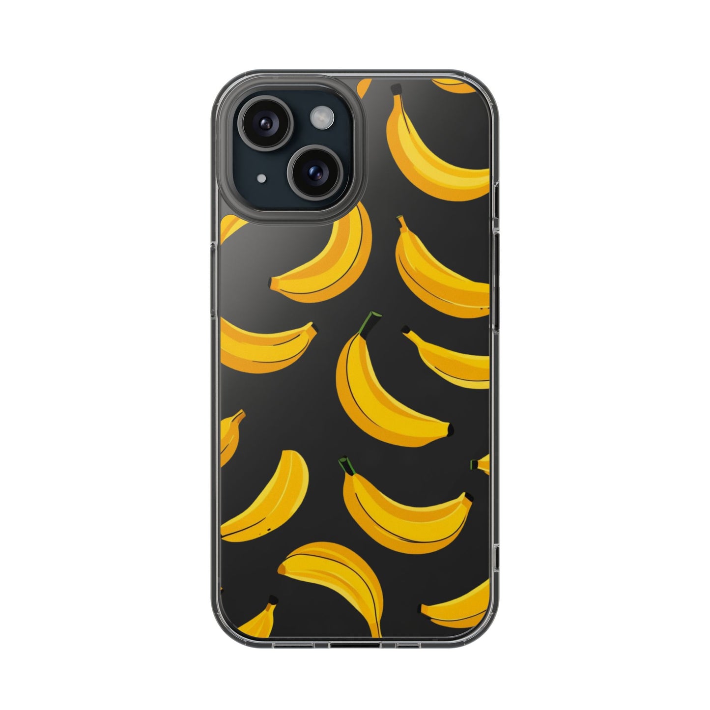Banana Pattern Clear Phone Case - Fun & Vibrant Design for Nature Lovers