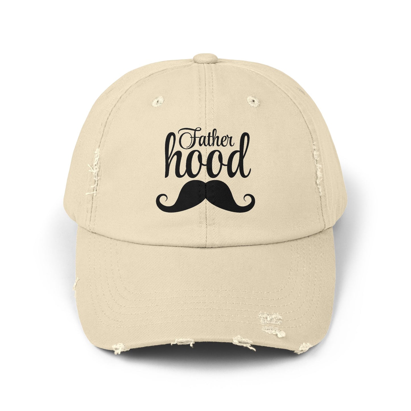 Fatherhood Distressed Cap - Unisex Vintage Style Hat for Dads