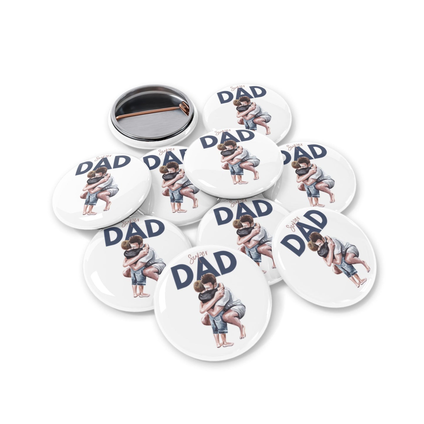 Super Dad Round Pins - Perfect Gift for Father's Day or Any Occasion