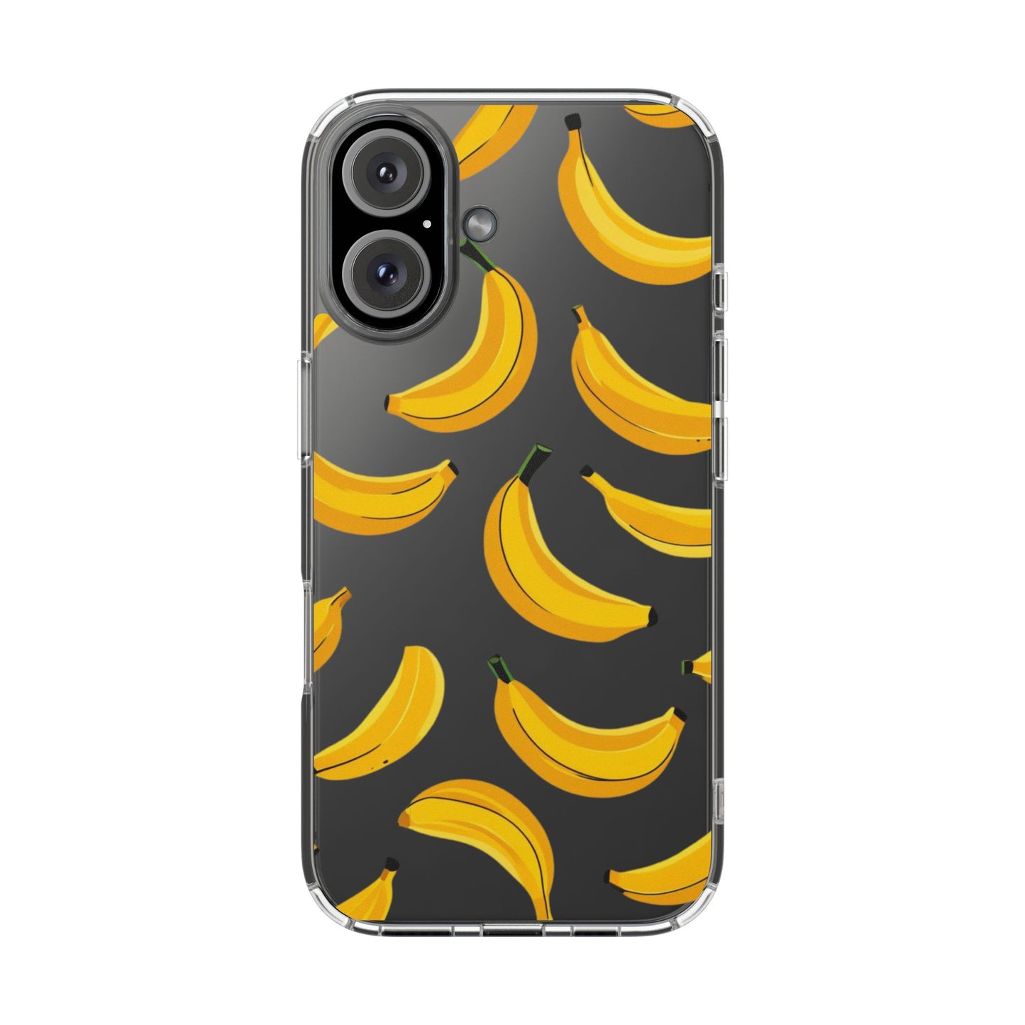 Banana Pattern Clear Phone Case - Fun & Vibrant Design for Nature Lovers