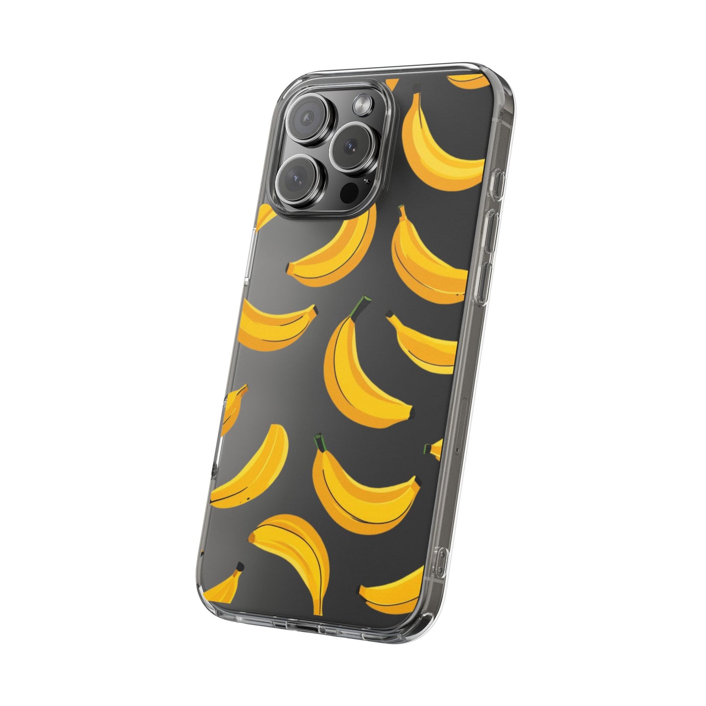 Banana Pattern Clear Phone Case - Fun & Vibrant Design for Nature Lovers