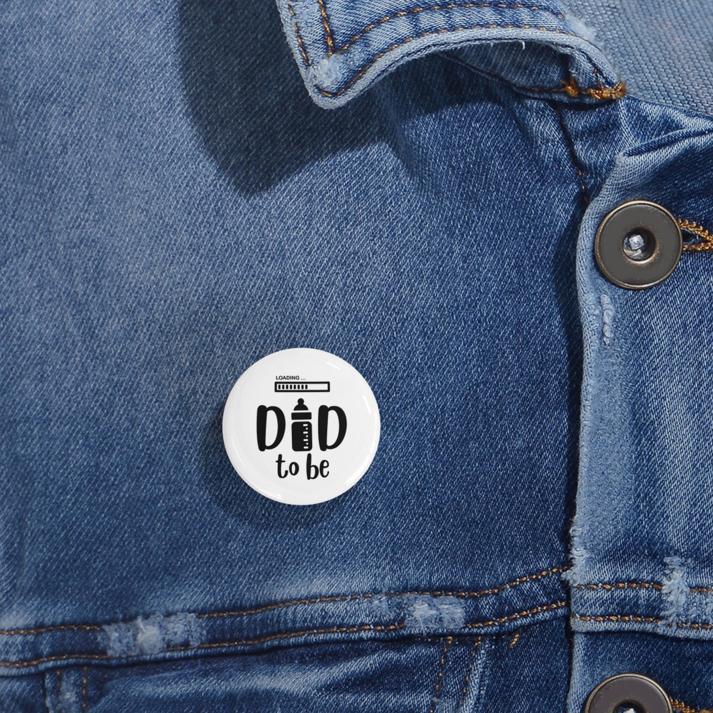 "Dad to Be" Round Pins - Funny Baby Announcement Buttons for Expecting Fathers