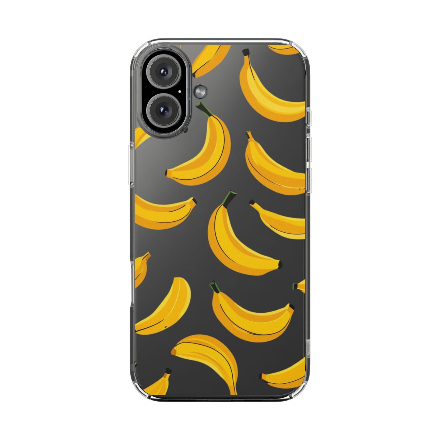 Banana Pattern Clear Phone Case - Fun & Vibrant Design for Nature Lovers