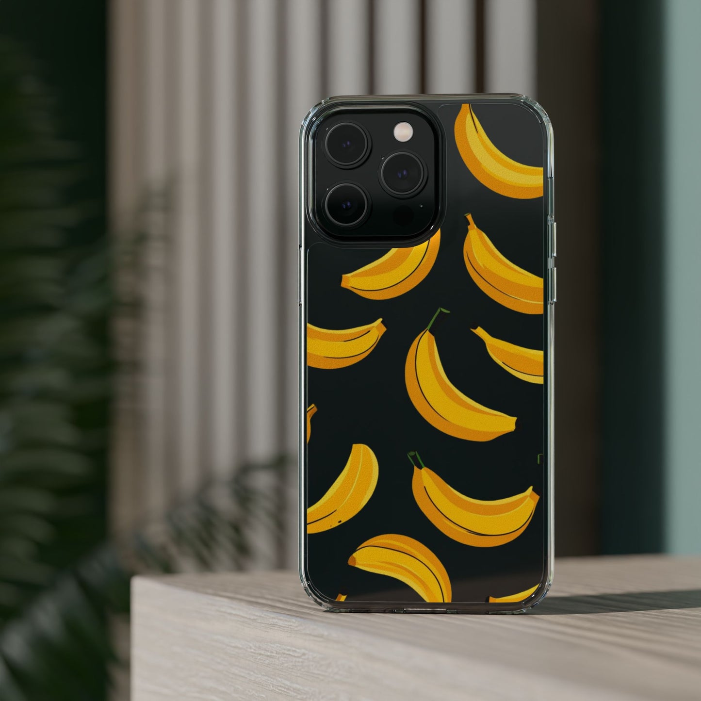 Banana Pattern Clear Phone Case - Fun & Vibrant Design for Nature Lovers