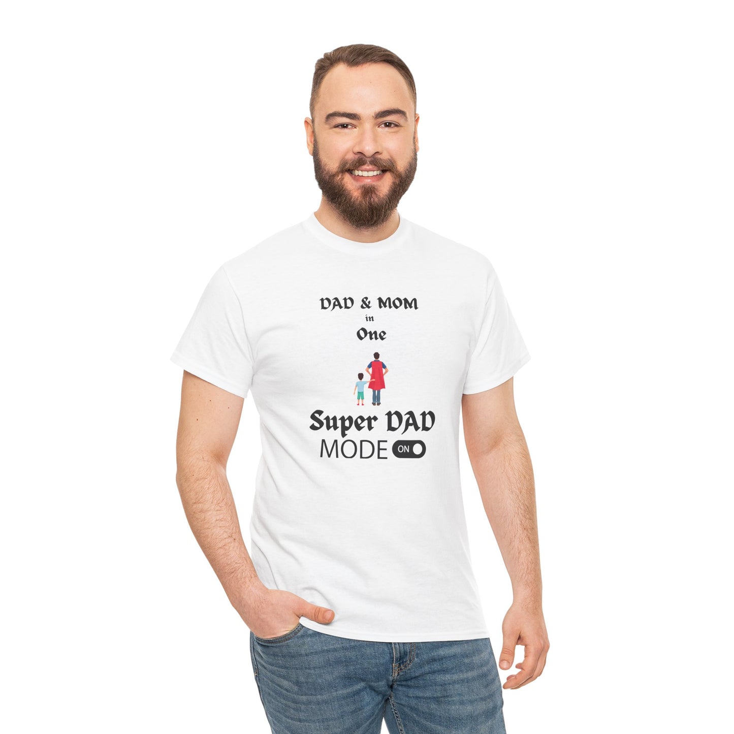 Super Dad Cotton Tee - Fun Gift for Fathers, Celebrating Parenthood