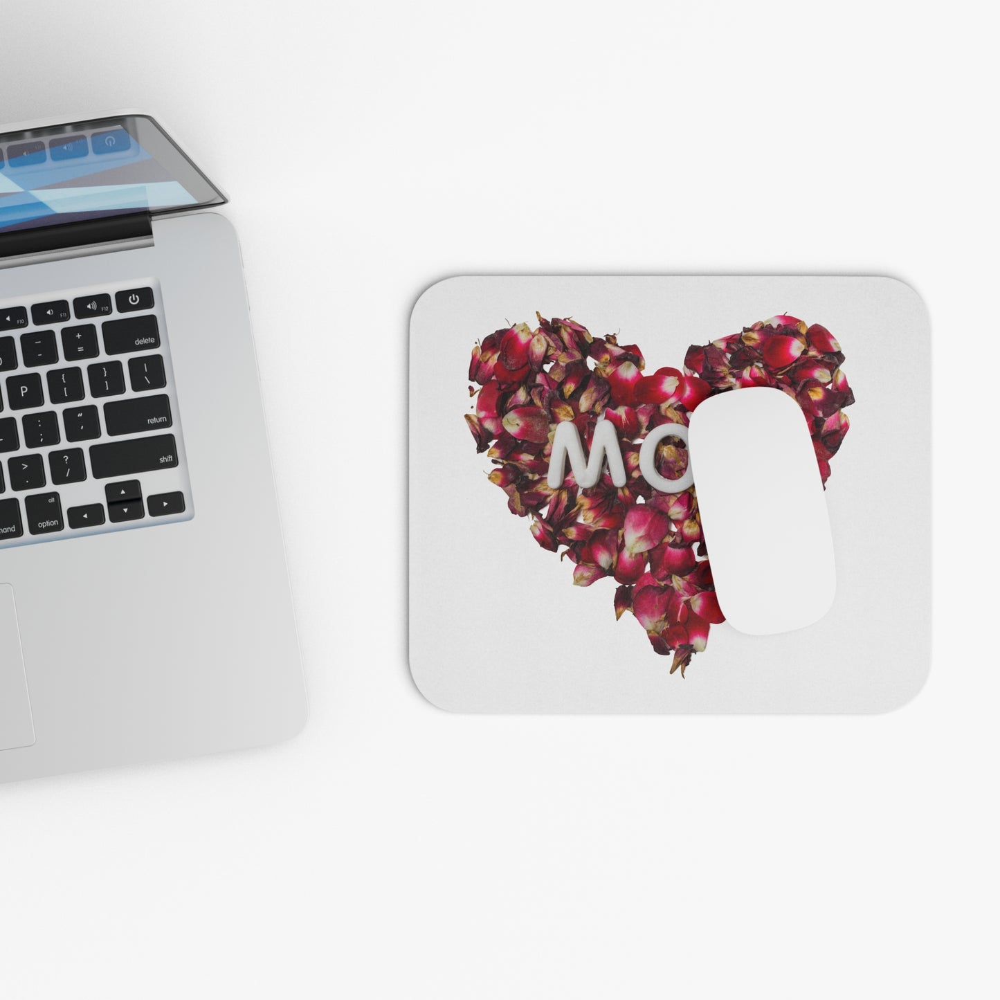 Floral Heart "MOM" Mouse Pad - Perfect Gift for Mother's Day