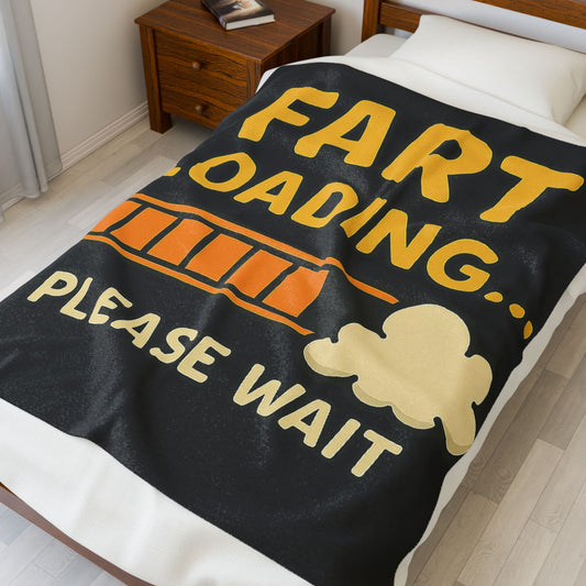 Funny Fart Loading Plush Blanket - Father's Day